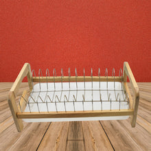 Stainless steel dish rack with tray for storage