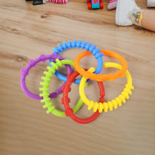 Soft plastic link toys for babies