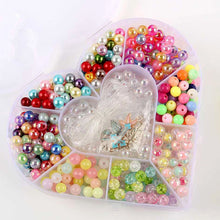 Heart-Shaped Plastic Bead Storage Organizer Box (1 Pc)